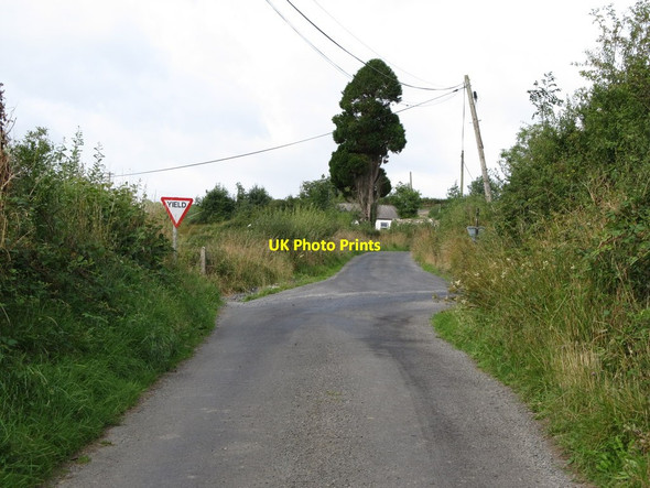 Photo 6"x4" View west across a minor cross roads in the Townland of Ralaghan Madabawn c2013