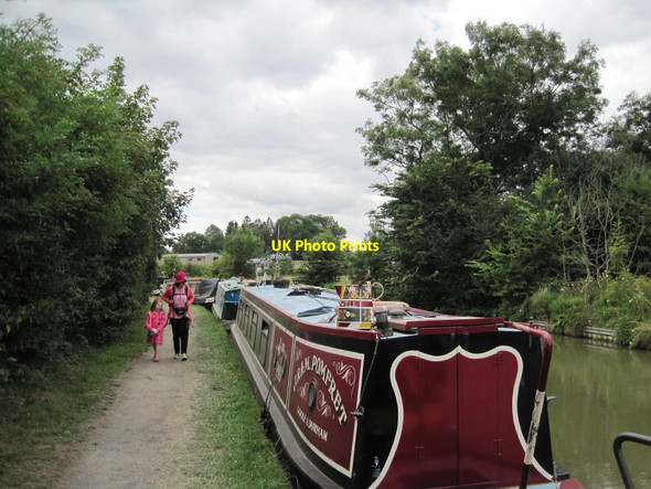 Photo 6"x4" Narrow Boat and Tow Path, Oxford Canal Cropredy c2013