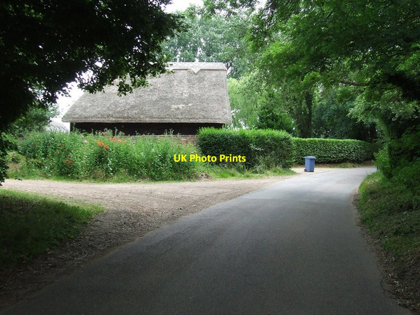 Photo 6"x4" Thatched Building Thorington Street c2013