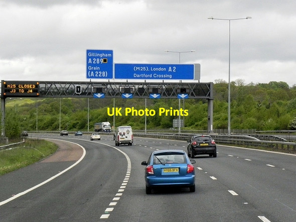 Photo 6"x4" Junction 1, M2 Motorway Rochester\/TQ7268 c2013