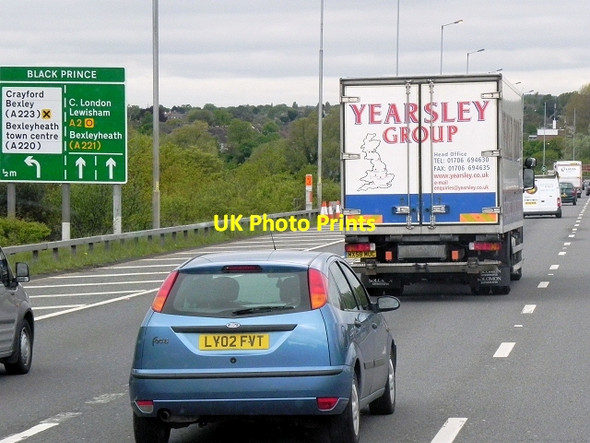 Photo 6"x4" Northbound A2 near Coldblow Crayford\/TQ5174 c2013