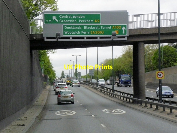 Photo 6"x4" Footbridge Over The A2 at Kidbrooke Eltham c2013