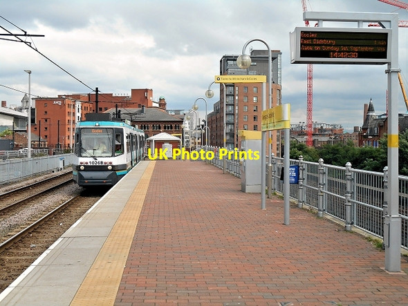 Photo 6"x4" Tram at Castlefield-Deansgate (Outbound Platform) Manchester c2013