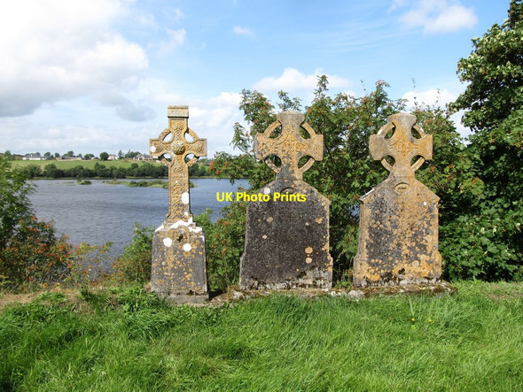 Photo 6"x4" Graves in the old Catholic graveyard  above Corraneary Lough Drumeague c2013