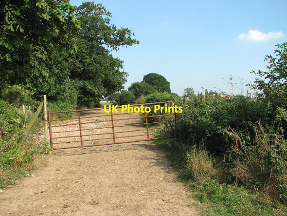 Photo 6"x4" Gated track into fields by Tindall Hall Thwaite St Mary c2013