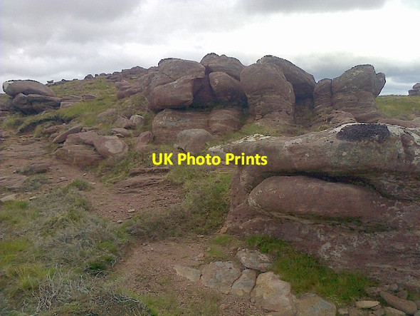 Photo 6"x4" Rock Outcrop on the Eastern Ridge of Cnoc a' Bhaid-rallaich Badrallach c2013
