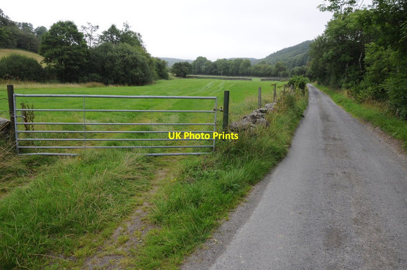 Photo 6"x4" Road and farmland near Hafod-wen Llanfihangel Glyn Myfyr c2013