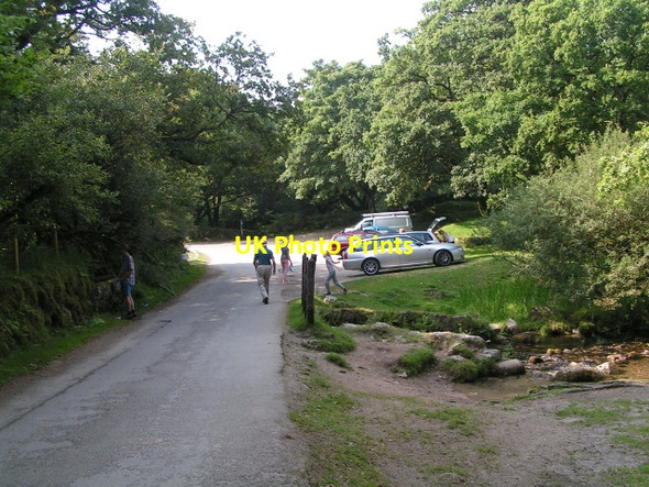 Photo 6"x4" Parking area at the east end of Burrator reservoir Sheepstor c2013