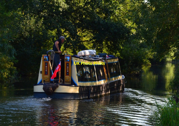 Photo 6"x4" Narrow boat on the Kennet and Avon Canal, Padworth, Berkshire Aldermaston Wharf c2013