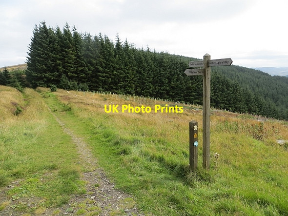 Photo 6"x4" Signpost, Minch Moor West Bold c2013