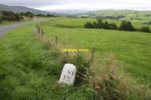 Photo 6"x4" Milestone beside B6257 near Highgill Beck Foot\/SD6196 c2013