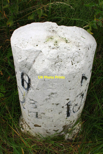 Photo 6"x4" Benchmarked B6257 milestone, Borrow Bridge 2\u00c2\u00be miles Beck Foot\/SD6196 c2013
