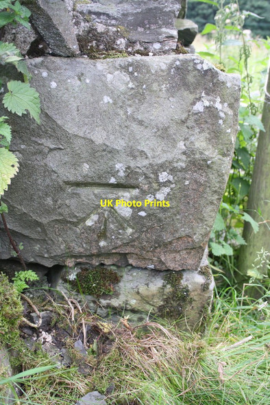 Photo 6"x4" Benchmark on remains of building on Fairmile Road Low Borrowbridge c2013