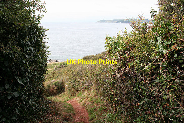 Photo 6"x4" Wembury: upper path at Heybrook Bay Heybrook Bay c2013