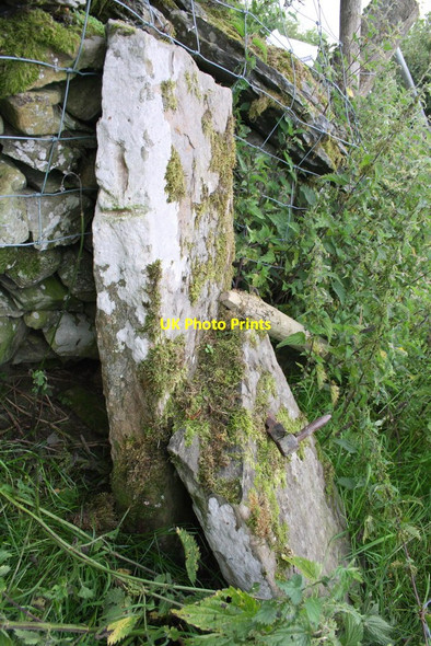Photo 6"x4" Broken gatepost in field on east side of Howgill Lane Howgill\/SD6396 c2013