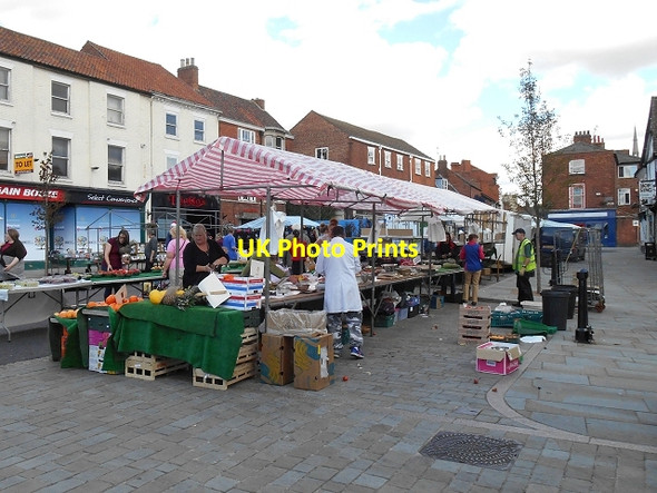 Photo 6"x4" Grantham, Street Market on Westgate Grantham c2013