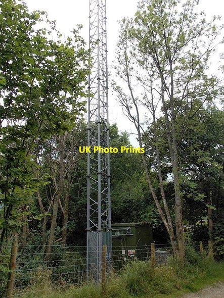 Photo 6"x4" Base of a communications mast near Upper Hall railway bridge Heyope c2013