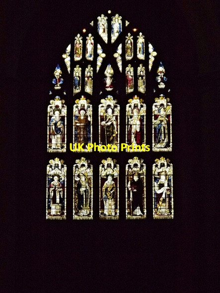 Photo 6"x4" The Parish Church of St Mary Magdalene - Great West Window Newark-on-Trent c2013
