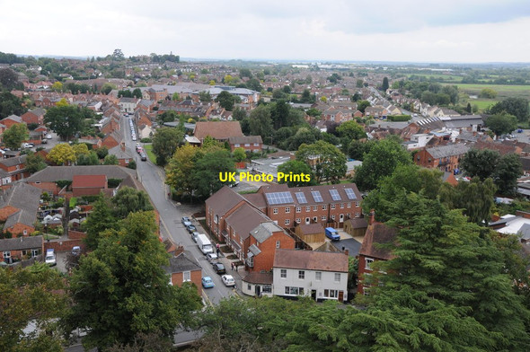 Photo 6"x4" View to the north from the tower of Pershore Abbey Pershore c2013