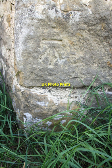 Photo 6"x4" Benchmark on barn at Low Hall Hunton\/SE1892 c2013