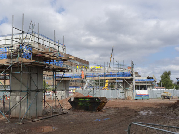 Photo 6"x4" QMC viaduct works Beeston\/SK5236 c2013