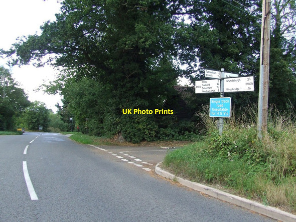 Photo 6"x4" Road Junction Clopton Corner c2013