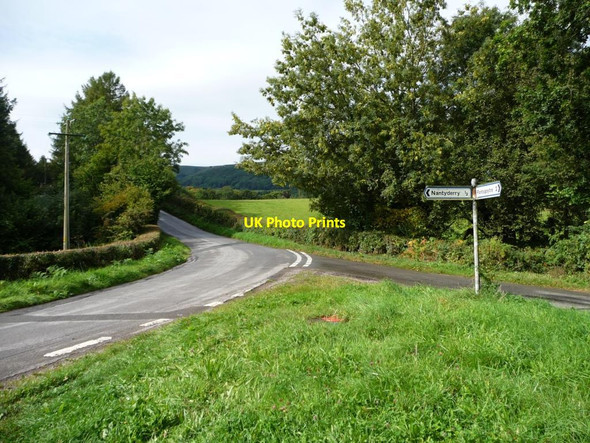 Photo 6"x4" Road junction between Coed Abergwenllan and Llwch Goetre\/SO3205 c2013
