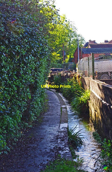 Photo 6"x4" Pudding Brook and footpath, Cleobury Mortimer, Shrops Cleobury Mortimer c2012