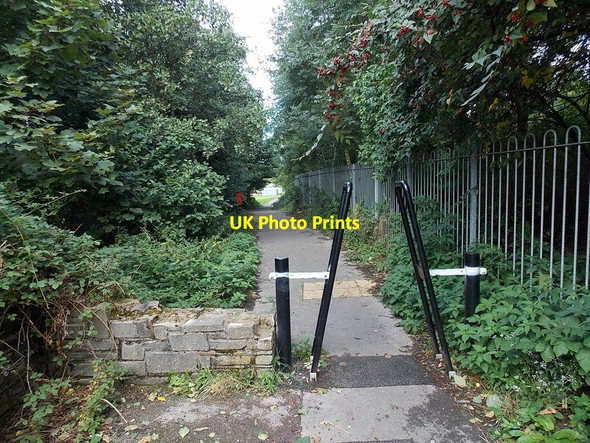 Photo 6"x4" Barrier across a path near Duffryn Park, Blaina Blaina c2013