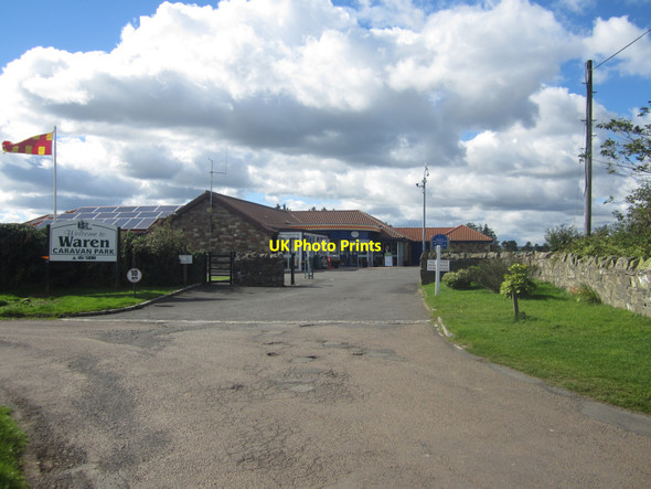 Photo 6"x4" Entrance to Waren Caravan Park Spindlestone c2013
