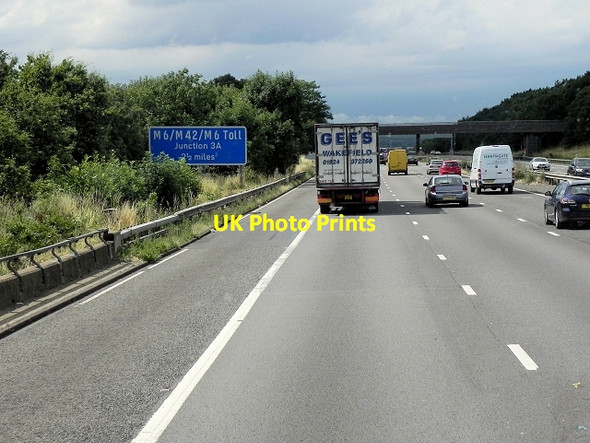 Photo 6"x4" M6 Northbound Chapel Green\/SP2685 c2013
