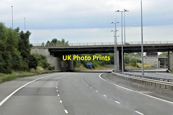 Photo 6"x4" M6 Toll Road, Stonebridge Road Bridge Duke End c2013