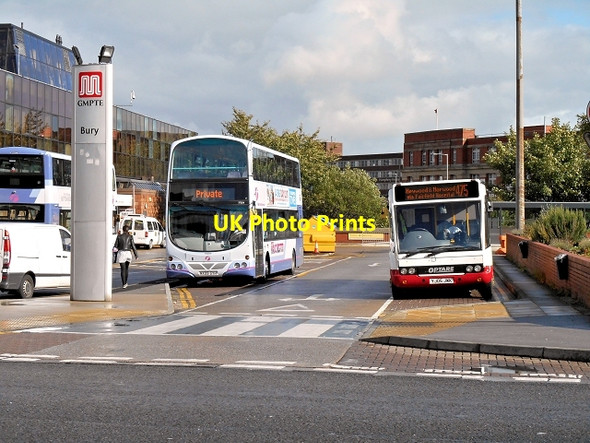 Photo 6"x4" Buses Behind Bury Interchange Bury\/SD8010 c2013