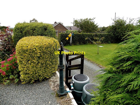 Photo 6"x4" Hand pump and a relocated signal at Dolau railway station Dolau\/SO1467 c2013