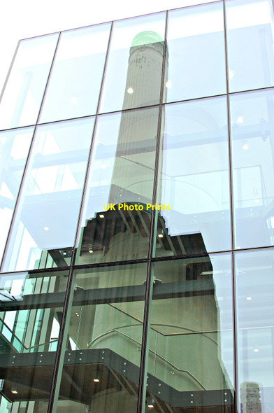 Photo 6"x4" Reflection, Battersea Power Station Westminster c2013
