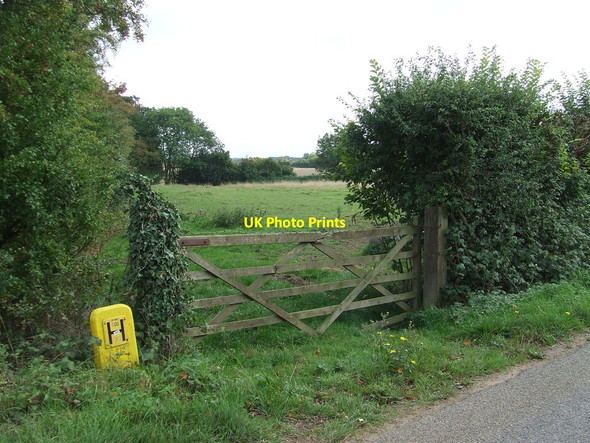 Photo 6"x4" Five Bar Gate Charsfield c2013