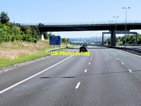 Photo 6"x4" M6 Toll Road Approaching Saredon Road Bridge Middle Hill\/SJ9607 c2013