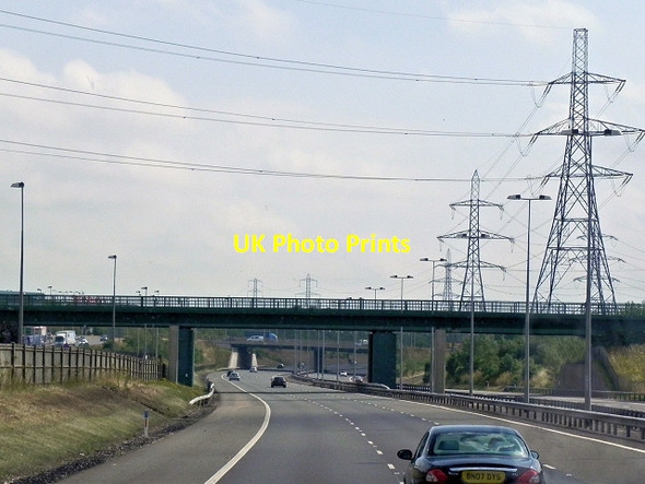 Photo 6"x4" Railway Bridge over The M6 Toll Road, Churchbridge Cannock c2013