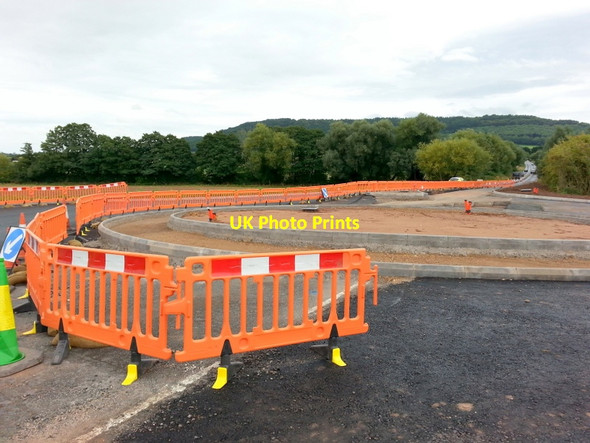 Photo 6"x4" New roundabout on the A40 Ross bypass, 1 Ross-on-Wye c2013
