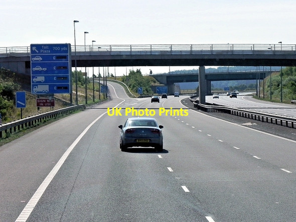 Photo 6"x4" Approaching Junction T4, M6 Toll Road Little Hay c2013