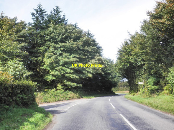 Photo 6"x4" Road junction at Two Gates Simonsbath c2013