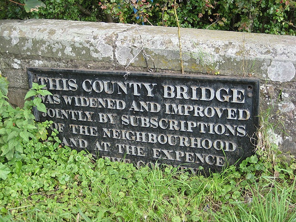 Photo 6"x4" Plaque on Lugwardine Bridge Lugwardine c2008