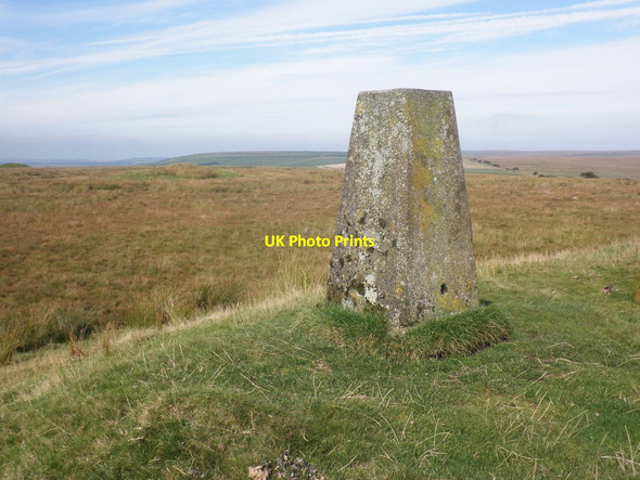 Photo 6"x4" Triangulation pillar, on Five Barrows Hill North Radworthy c2013