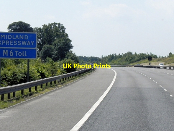 Photo 6"x4" Southbound M6 Toll Road Hill Wood\/SK1200 c2013