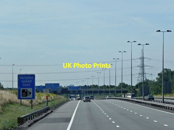 Photo 6"x4" M6 Toll Road, Start of Variable Speed Limit Curdworth c2013