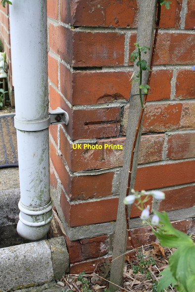 Photo 6"x4" Benchmark on #1 Uplands Terrace Holywell\/ST5213 c2013