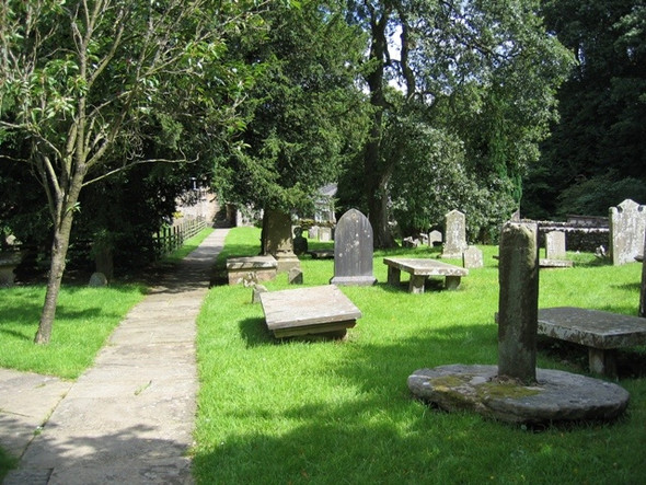 Photo 6"x4" Churchyard path to the lychgate at St Michael the Archangel, Kirkby Malham Kirkby Malham c2007