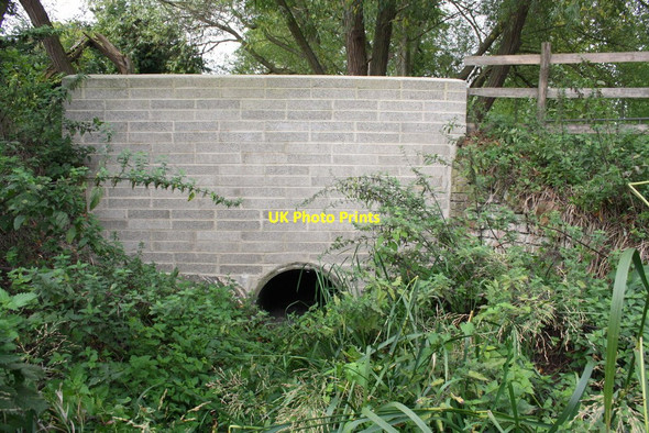 Photo 6"x4" Culvert parapet for old canal under Crabhill Lane Wantage c2013
