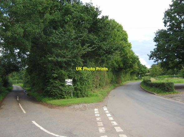 Photo 6"x4" Road junction near Worfield Village Hall, Shrops Bradney\/SO7695 c2013