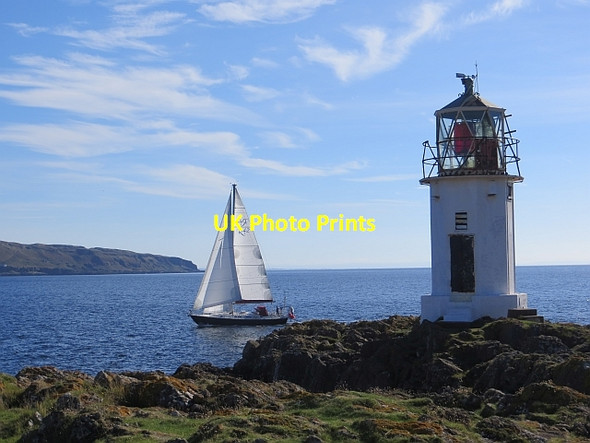 Photo 6"x4" Lighthouse, Rubh' an Eun Kilchattan Bay\/NS1055 c2013